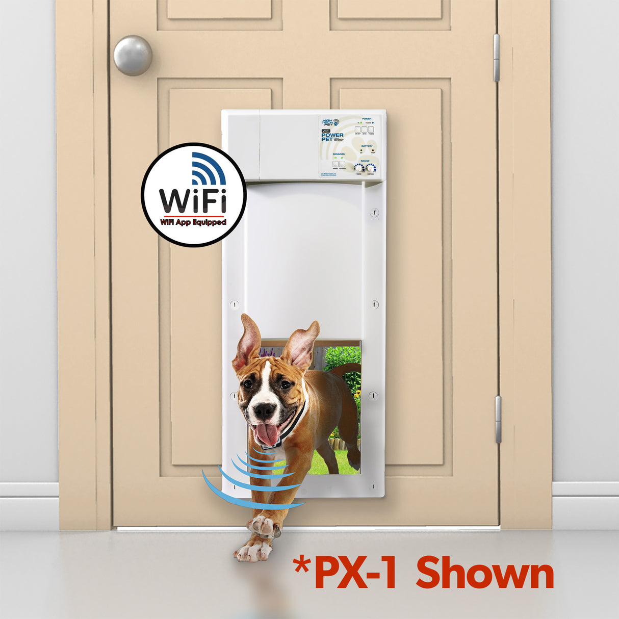 NEW! WiFi Controlled, Pet Operated Power Pet® Door Large, 12" X 16" Opening for Pets up to 100 lbs.