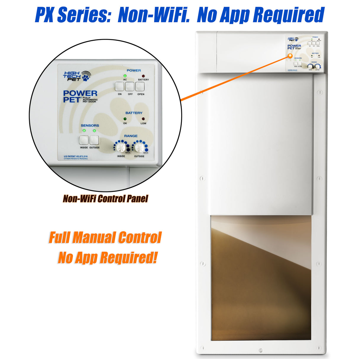 Model PX-2 LARGE POWER PET ® DOOR for All Pets up to 100 lbs.