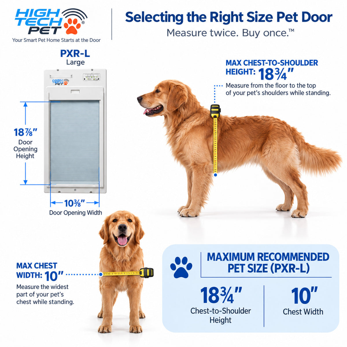 Power Pet Roll Up Smart Automatic Dog Door - XL, Door Installation