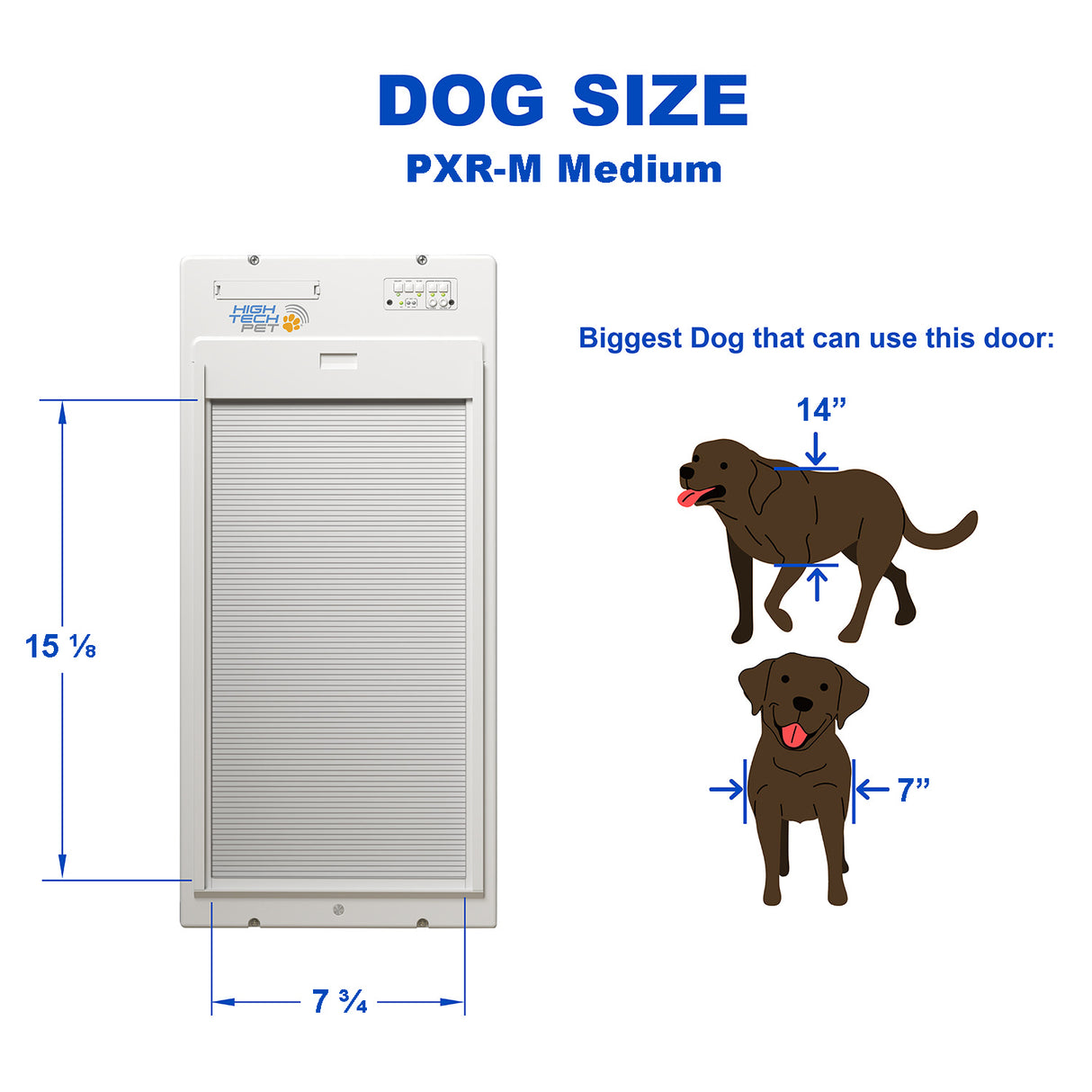 PXR-SRE-M MEDIUM, REG HEIGHT POWER PET PATIO ROLL UP WiFi PET DOOR