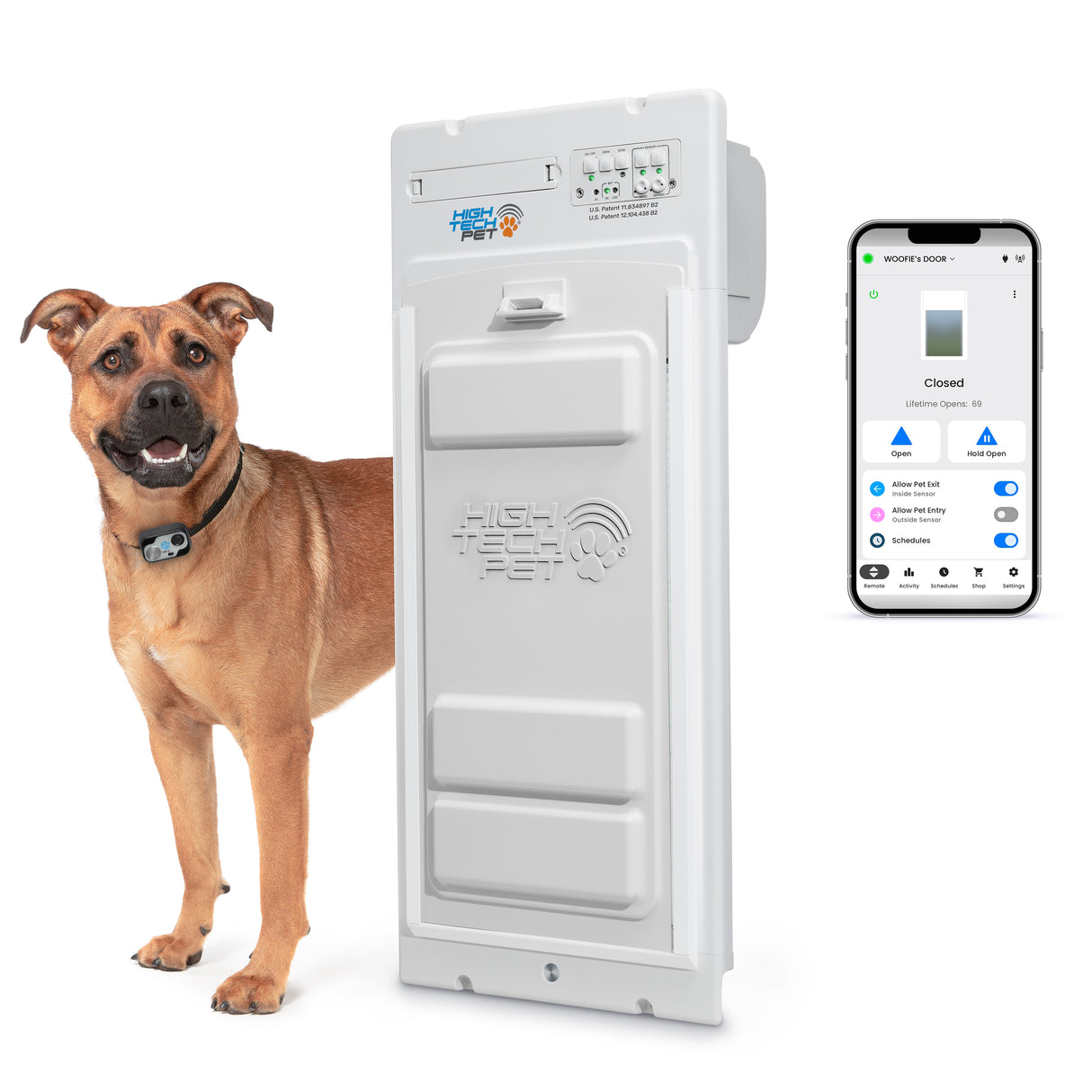 PXR-M MEDIUM DOOR MOUNT POWER PET ROLL UP WiFi ENABLED PET DOOR