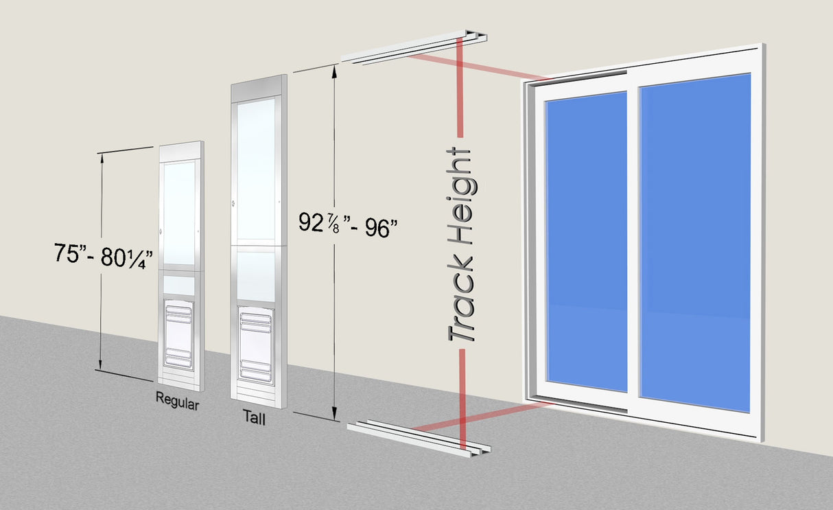 Armor Flex Low E Patio Pet Door - Small, Tall