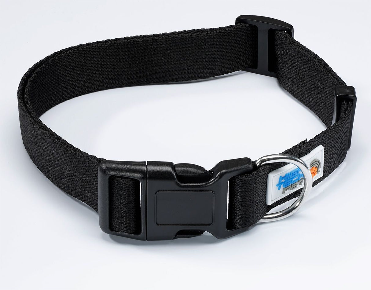 SOLID BLACK DELUXE COLLAR - Medium