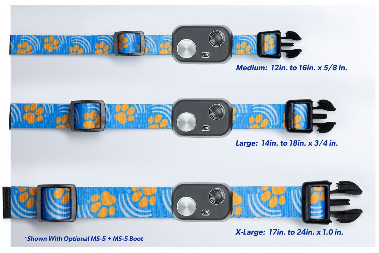 MS-5 COLLAR WITH DELUXE PAWS STRAP AND BOOT - LARGE