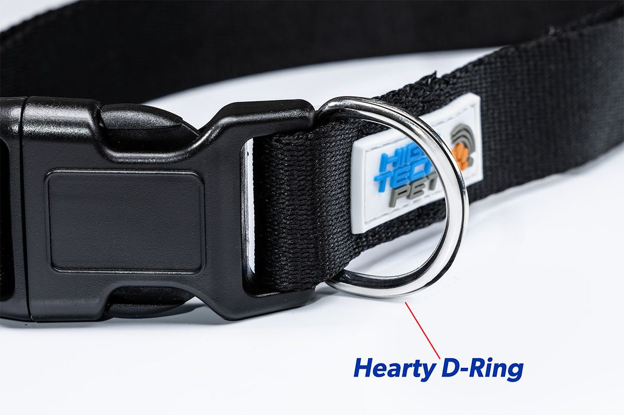 SOLID BLACK DELUXE COLLAR - Medium