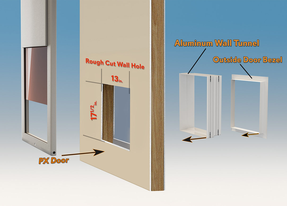 Power Pet Aluminum Wall Tunnel Size: Large (for Model PX-2 and PX-2WiFi Power Pet Door
