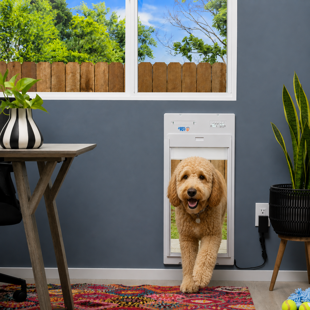 Stylish Aluminum Doors Featuring Dog Access