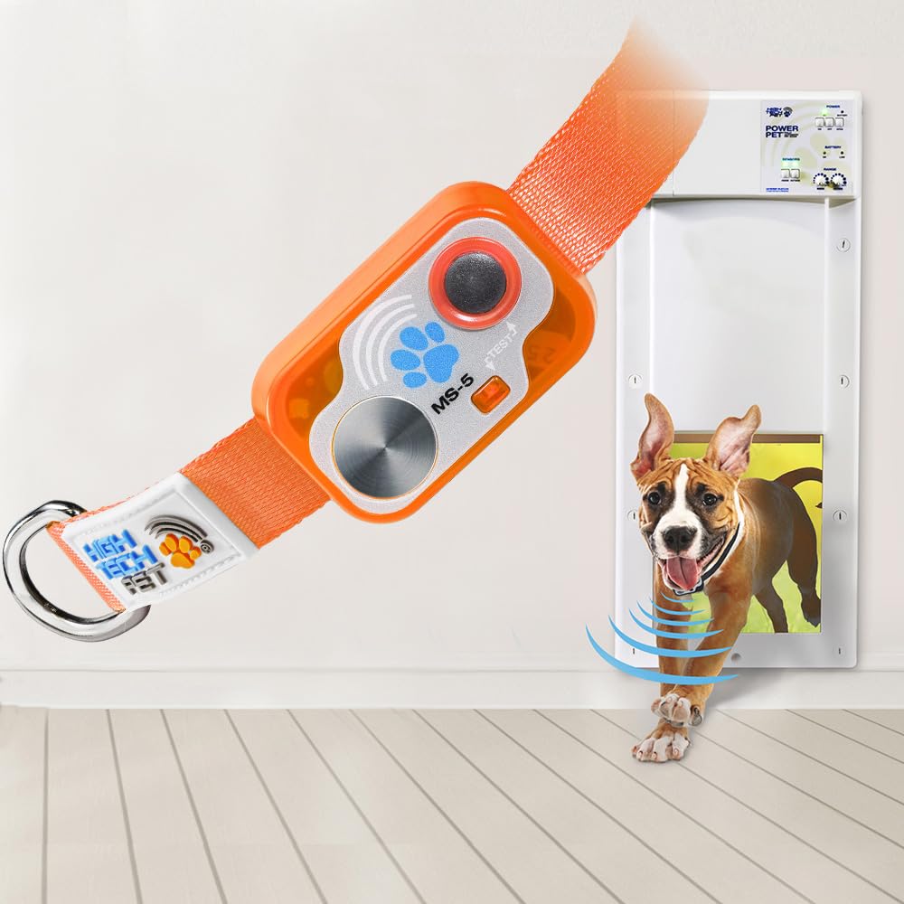 MS-5 Orange Designer Series Automatic Pet Door Collar
