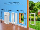 Power Pet Roll Up Smart Automatic Dog Door - Large, Wall Installation