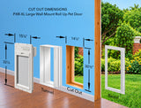 Power Pet Roll Up Smart Automatic Dog Door - Large, Wall Installation Bundle