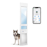 Large WiFi Controlled Power Pet Roll Up Patio Door, Regular Height