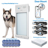 Power Pet Roll Up Smart Automatic Dog Door  - Large, Door Installation Bundle