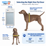 Power Pet Roll Up Smart Automatic Dog Door - Large, Wall Installation Bundle