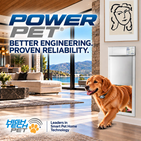 Power Pet Smart Automatic Dog Door - Medium, Wall Installation