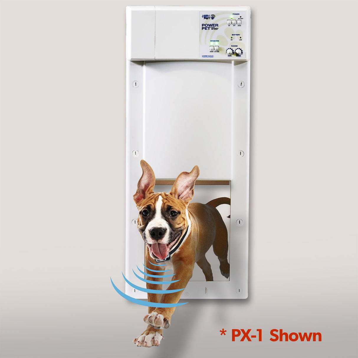 Model PX-2 LARGE STANDARD POWER PET ® WALL MOUNTED PET DOOR for All Pets up to 100 lbs.
