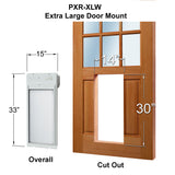 POWER PET ROLL UP Automatic WiFi Pet Door: XL, Door Mount