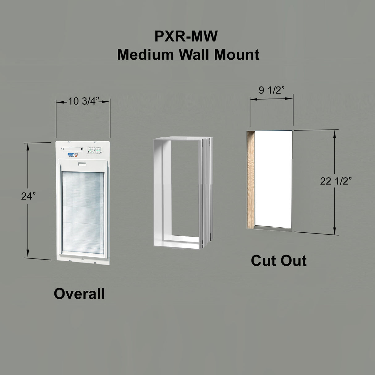 Aluminum Wall Tunnel for Power Pet Roll Up Medium Door