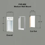 Aluminum Wall Tunnel for Power Pet Roll Up Medium Door