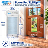 Power Pet Roll Up Smart Automatic Dog Door - XL, Door Installation
