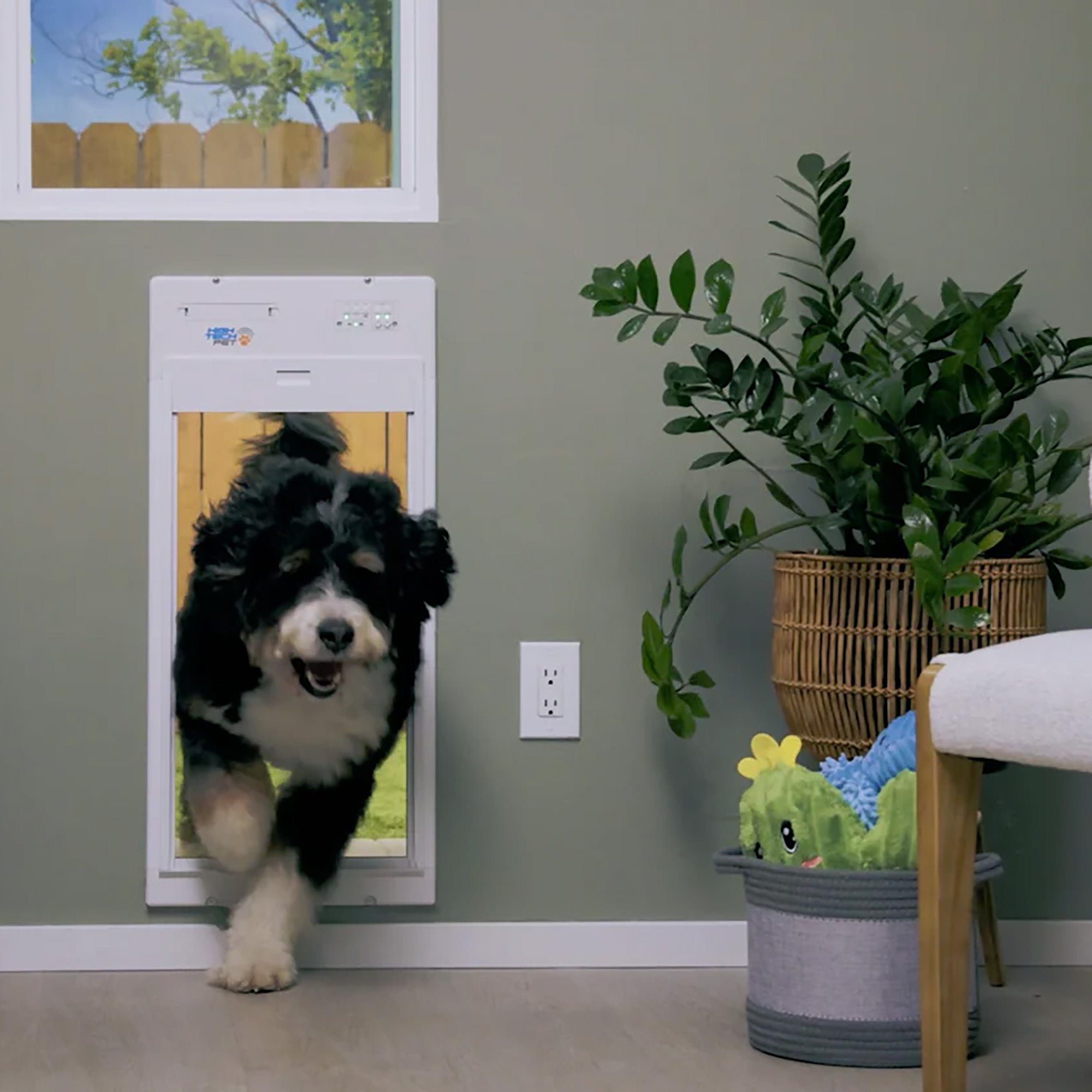 PXR-LW LARGE WALL MOUNT POWER PET ROLL UP WiFi ENABLED PET DOOR