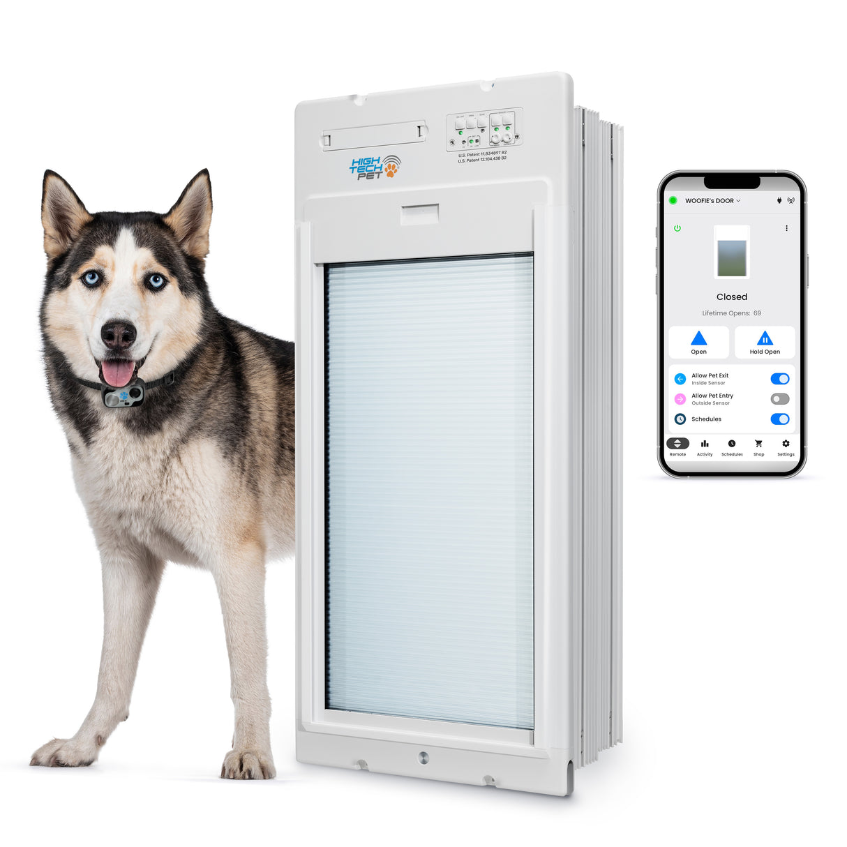Large WiFi Controlled Power Pet Roll Up Door - Wall Mount