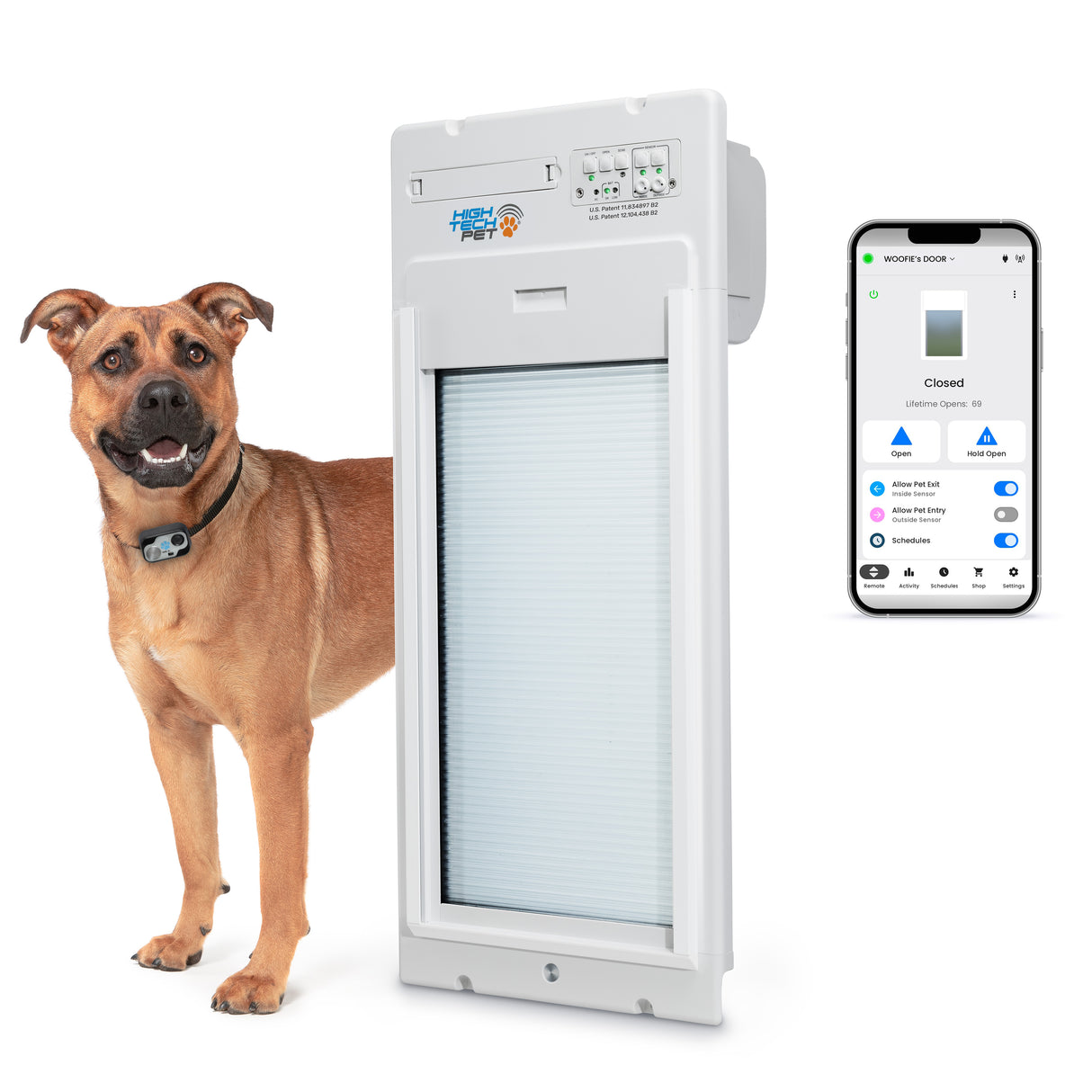 POWER PET ROLL UP Automatic WiFi Pet Door: Medium, Door Mount