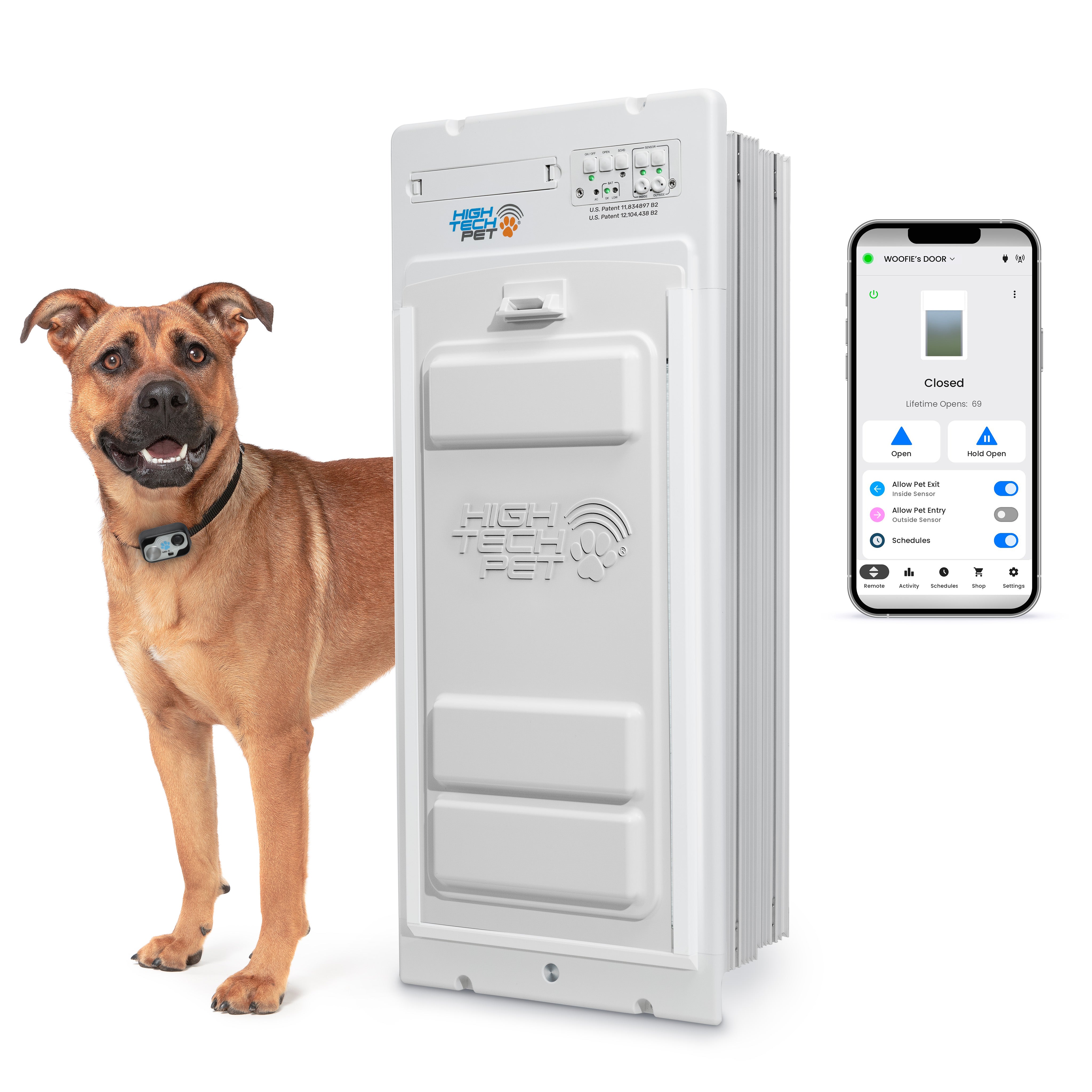 PXR-MW MEDIUM WALL MOUNT POWER PET ROLL UP WiFi ENABLED PET DOOR