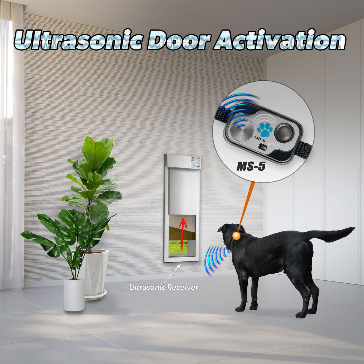 Model PX-2 LARGE STANDARD POWER PET ® WALL MOUNTED PET DOOR for All Pets up to 100 lbs.