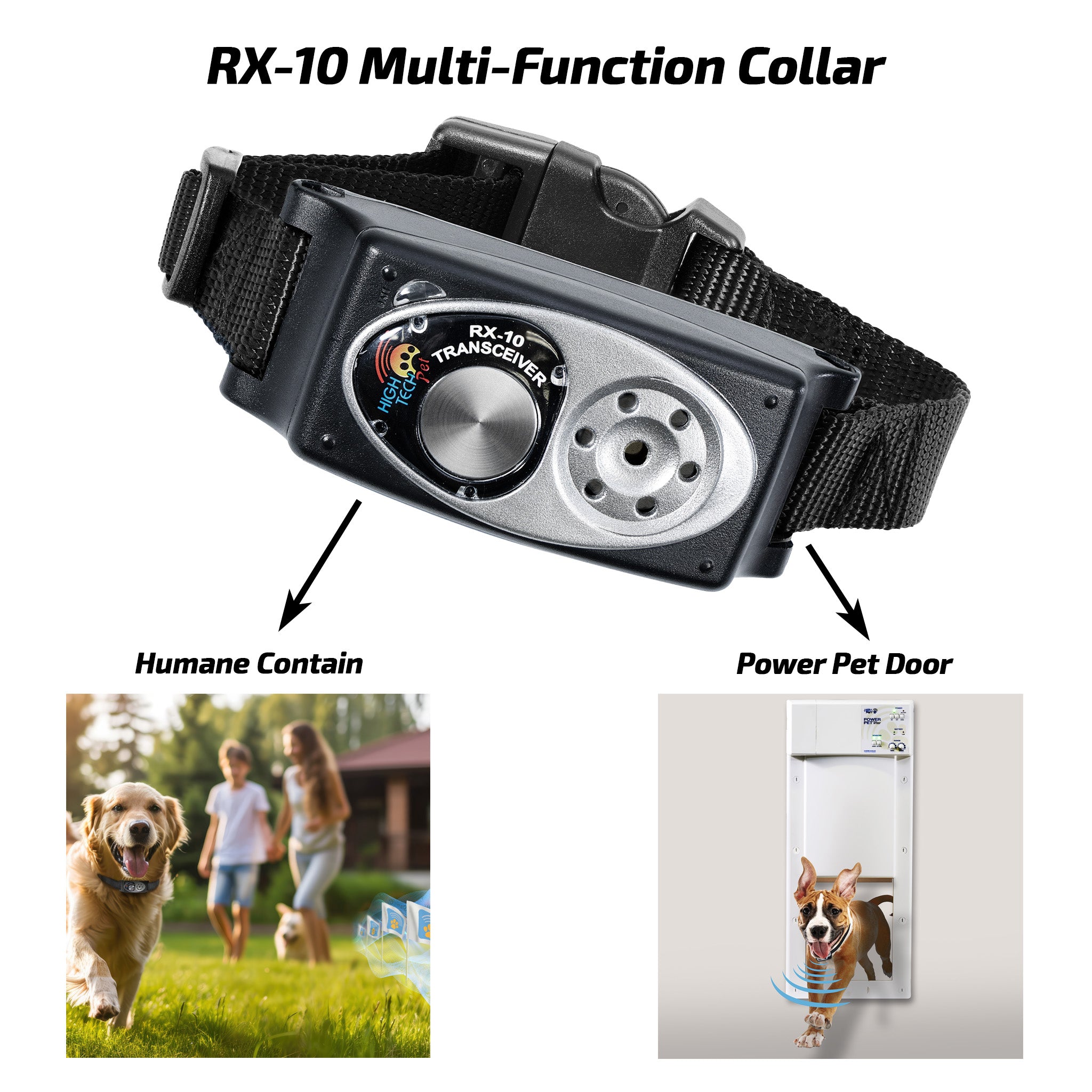 Model RX-10 E-Fence & Power Pet Door Combo Collar – High Tech Pet