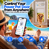 Power Pet Roll Up Smart Automatic Dog Door - XL, Door Installation