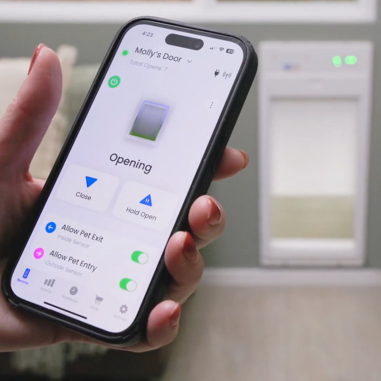 PXR-L LARGE DOOR MOUNT POWER PET ROLL UP WiFi ENABLED PET DOOR