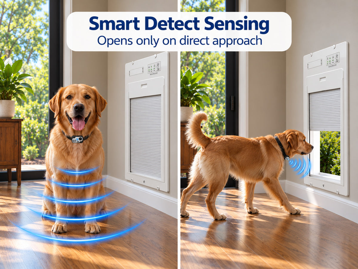 Power Pet® Roll Up Smart Automatic Dog Door - Medium, Wall Installation