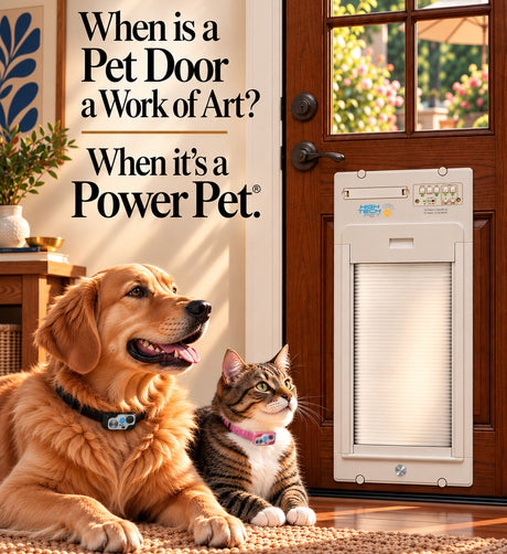 Power Pet Roll Up Smart Automatic Dog Door - Medium, Door Installation