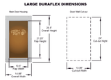 Duraflex Heavy Duty Dog Door - Wall Mount - Large