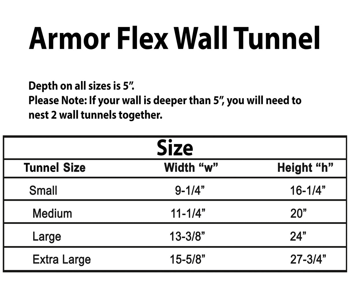 Armor Flex All Aluminum Wall Tunnel