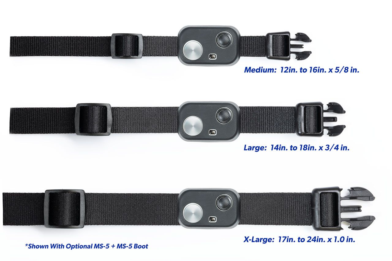 MS-5 COLLAR WITH DELUXE BLACK STRAP AND BOOT – High Tech Pet