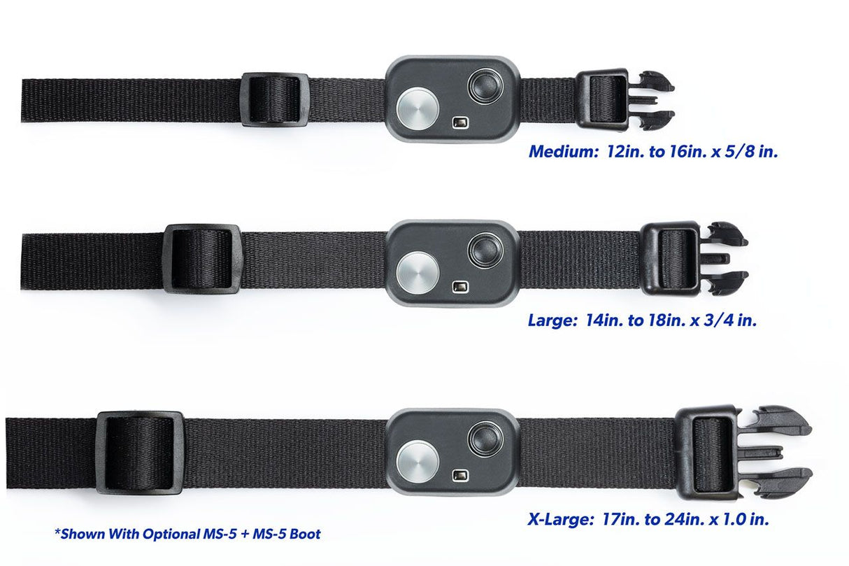 MS-5 COLLAR WITH DELUXE BLACK STRAP AND BOOT - Large