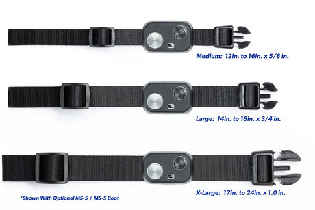 MS-5 COLLAR WITH DELUXE BLACK STRAP AND BOOT - Large