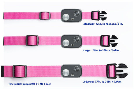 MS-5 COLLAR WITH DELUXE PINK STRAP AND BOOT - Large