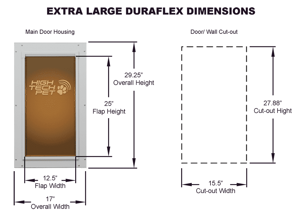 Duraflex Heavy Duty Dog Door - Extra Large