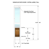 DURAFLEX PATIO PET DOOR EXTRA LARGE, TALL
