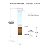 DURAFLEX PATIO PET DOOR LARGE, REGULAR HEIGHT