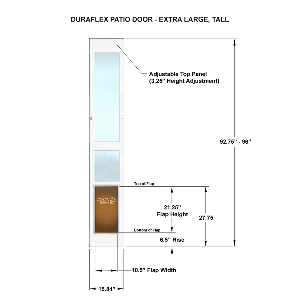 DURAFLEX PATIO PET DOOR LARGE, TALL