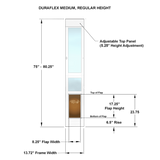 DURAFLEX PATIO PET DOOR MEDIUM, REGULAR HEIGHT