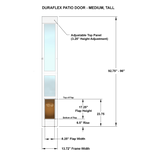 DURAFLEX PATIO PET DOOR MEDIUM, TALL