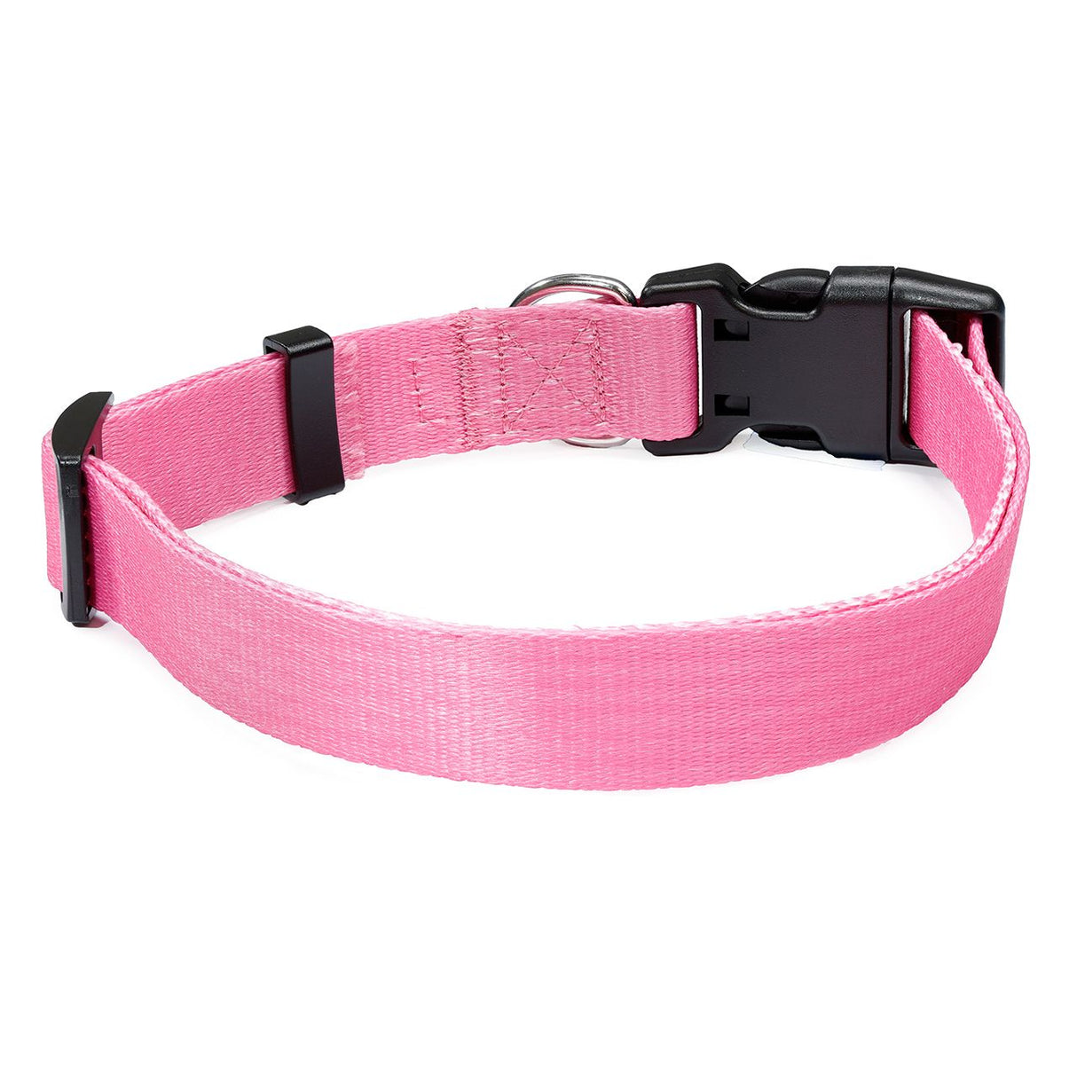 SOLID PINK DELUXE COLLAR - Large