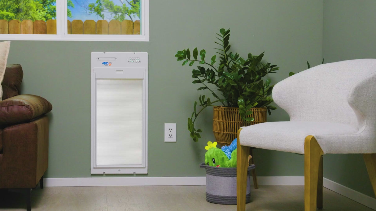 PXR-L LARGE DOOR MOUNT POWER PET ROLL UP WiFi ENABLED PET DOOR