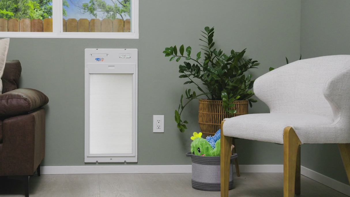 PXR-LW LARGE WALL MOUNT POWER PET ROLL UP WiFi ENABLED PET DOOR