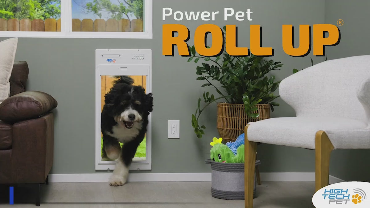 Power Pet Roll Up Smart Automatic Dog Door - XL, Door Installation
