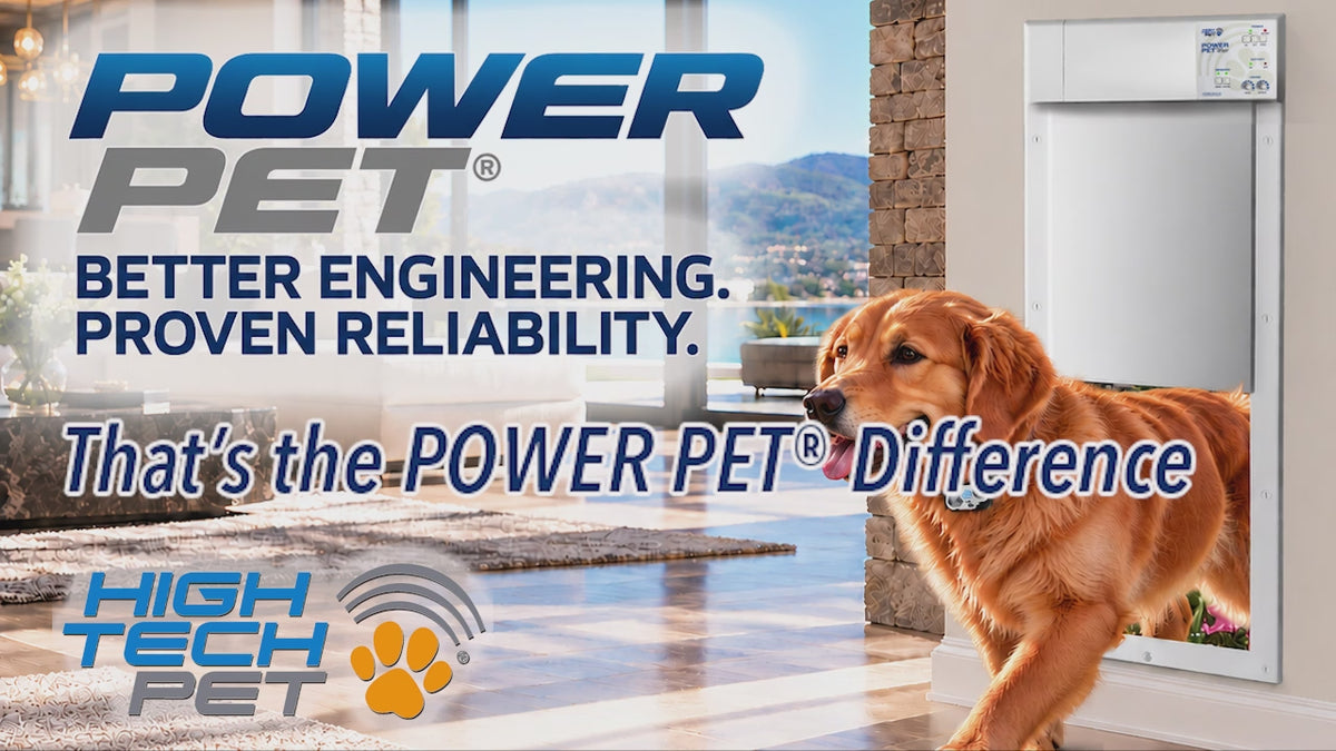 Power Pet Smart Automatic Dog Door - Medium, Wall Installation Bundle
